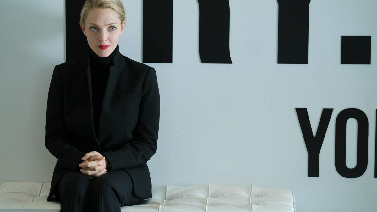 Amanda Seyfried as Theranos founder Elizabeth Holmes.