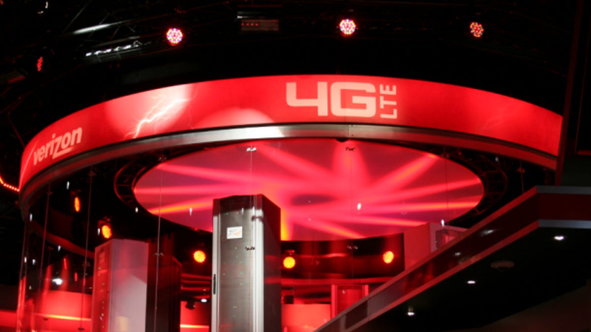 Verizon's imposing booth at CES 2012