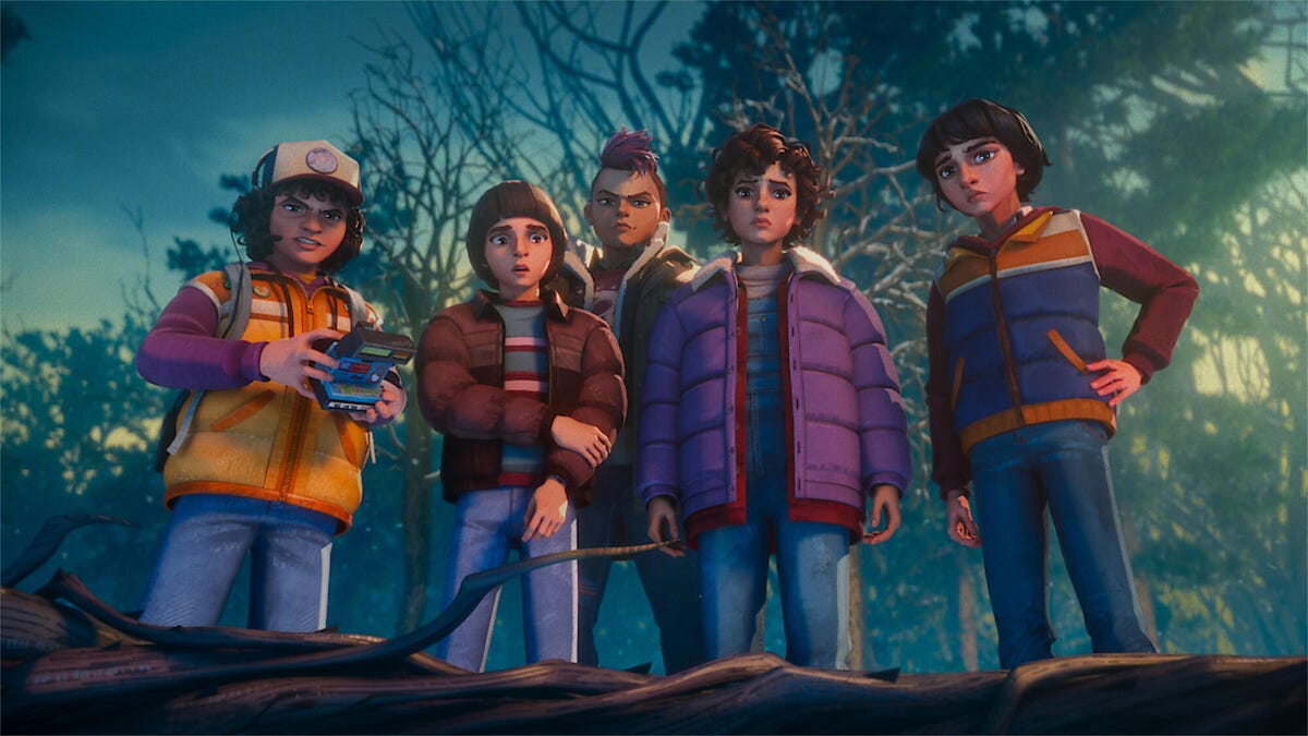 A still from the animated show Stranger Things: Tales From '85.
