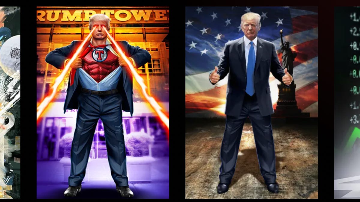 Screenshot of Donald Trump NFTs