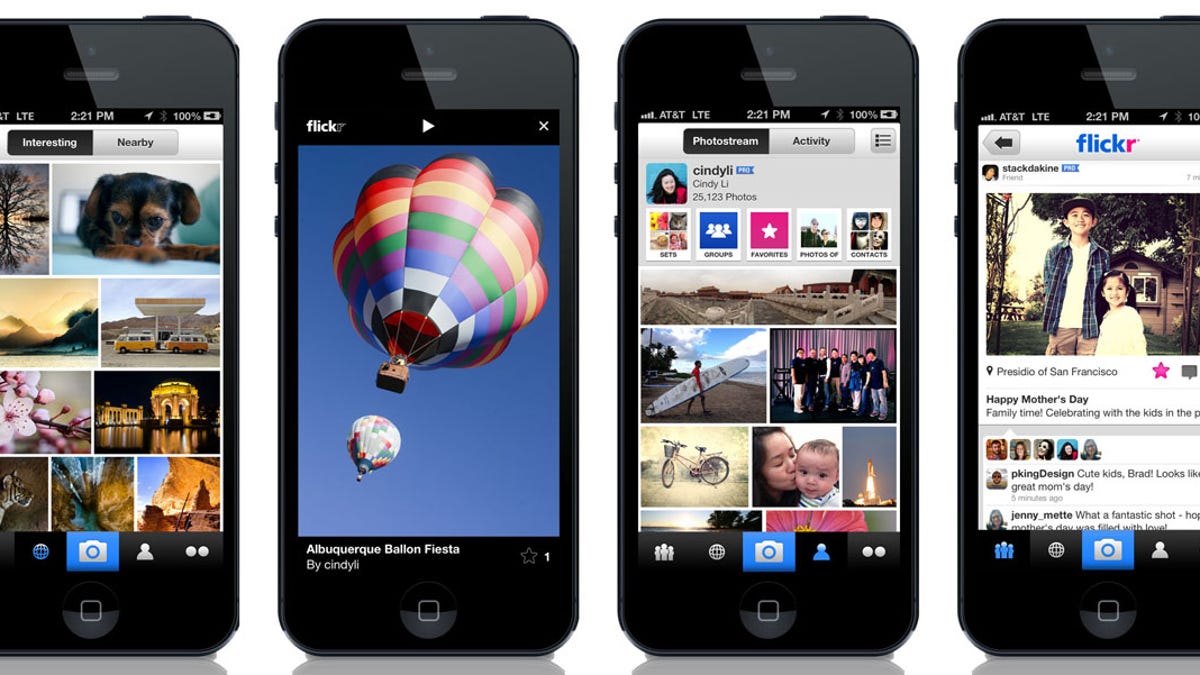 The new iPhone app from Flickr attempts to make the photo-sharing site fully usable with a smartphone.
