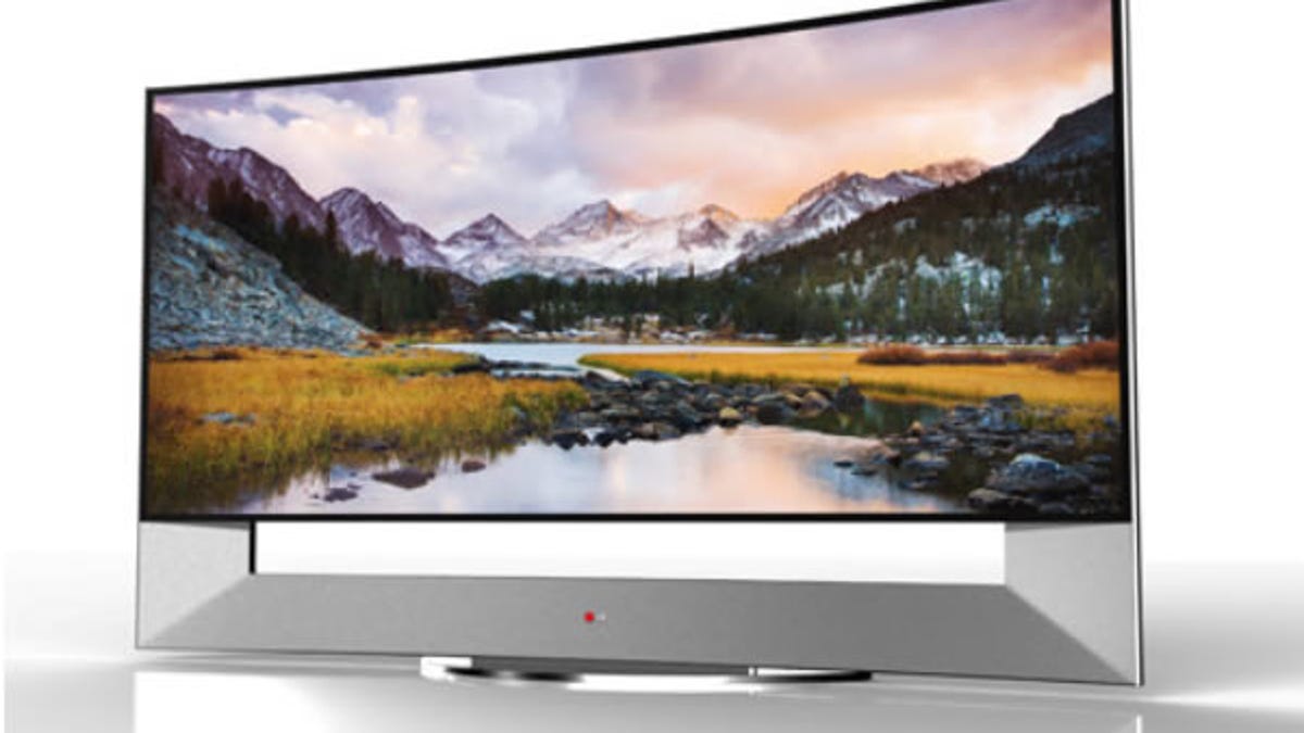 LG's new 105-inch curved UHD TV.