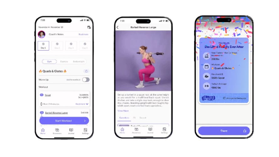 Screenshotsof Stronger by The Day interface