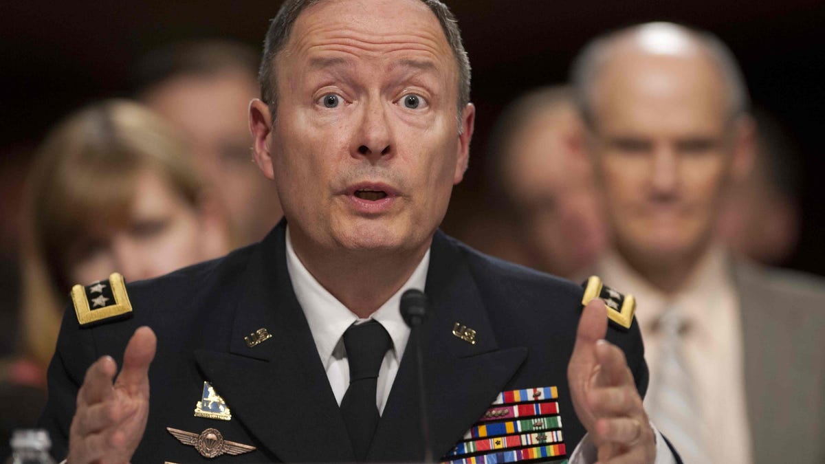 "I could not be more proud of the men and women at NSA," Keith Alexander, the head of the National Security Agency and U.S. Cyber Command told Congress today.