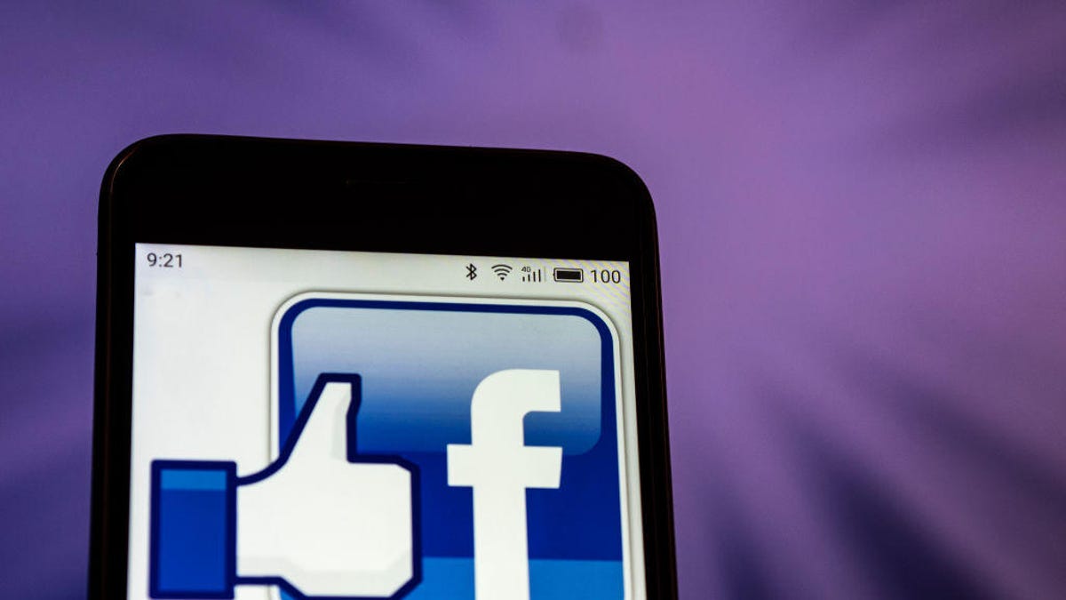 The Like sign of Facebook seen displayed on a smart phone.