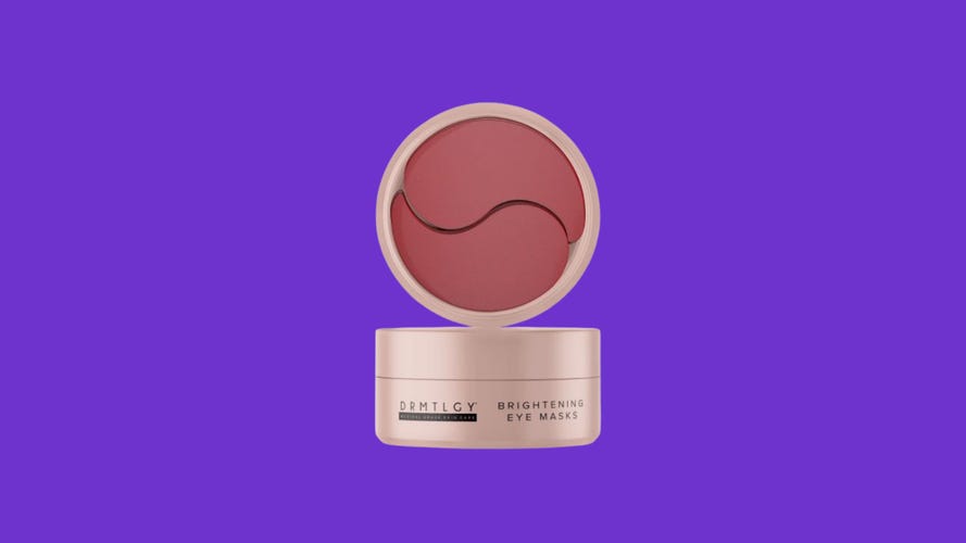 DRMTLGY Brightening Eye Masks on colorful background