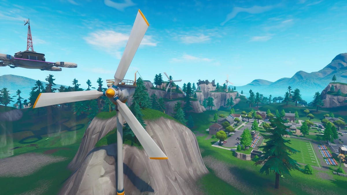 Fortnite season 9 week 5 wind turbine