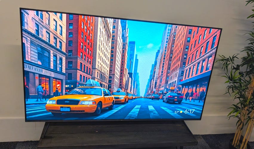 The TCL QM6K sitting on a table