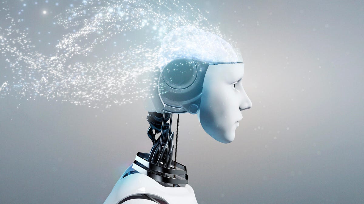 An image of a robot with its "thoughts" spilling out