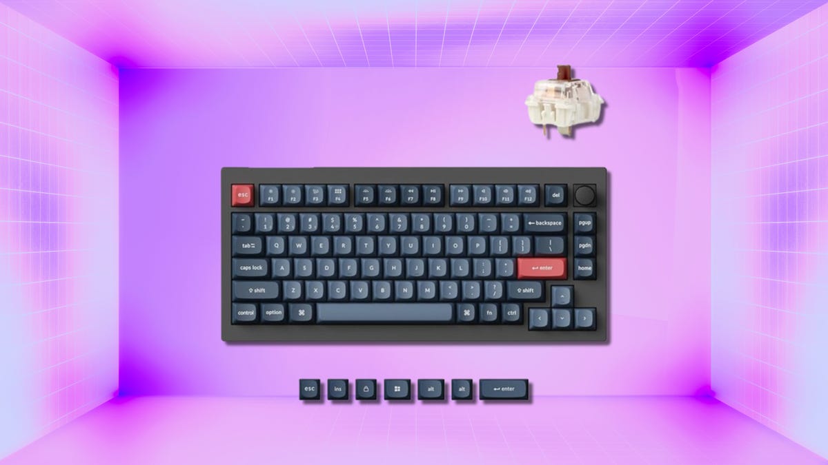 Keychron V1 Max against CNET's spring sale commerce background.