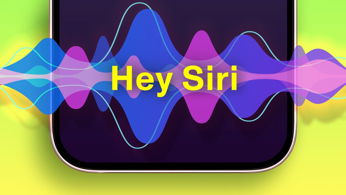 iPhone with waveform and text: "Hey Siri"
