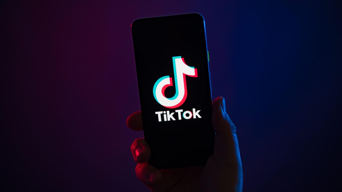 Tik Tok logo on a smartphone screen