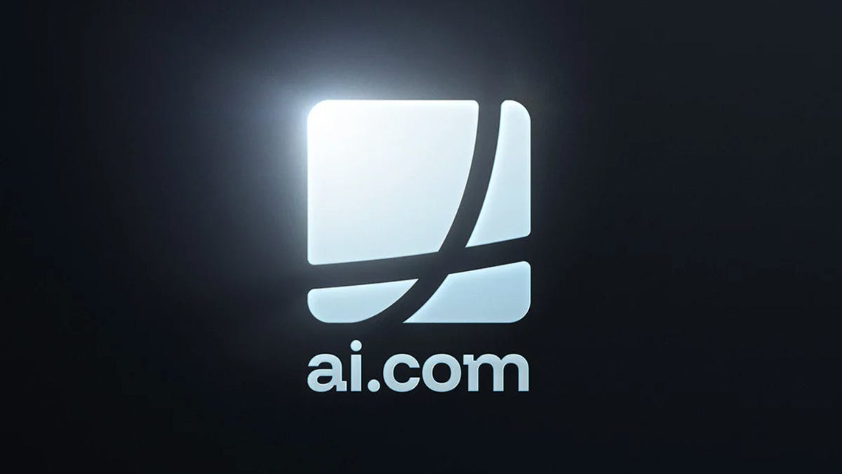 screenshot of the ai.com logo on a black background
