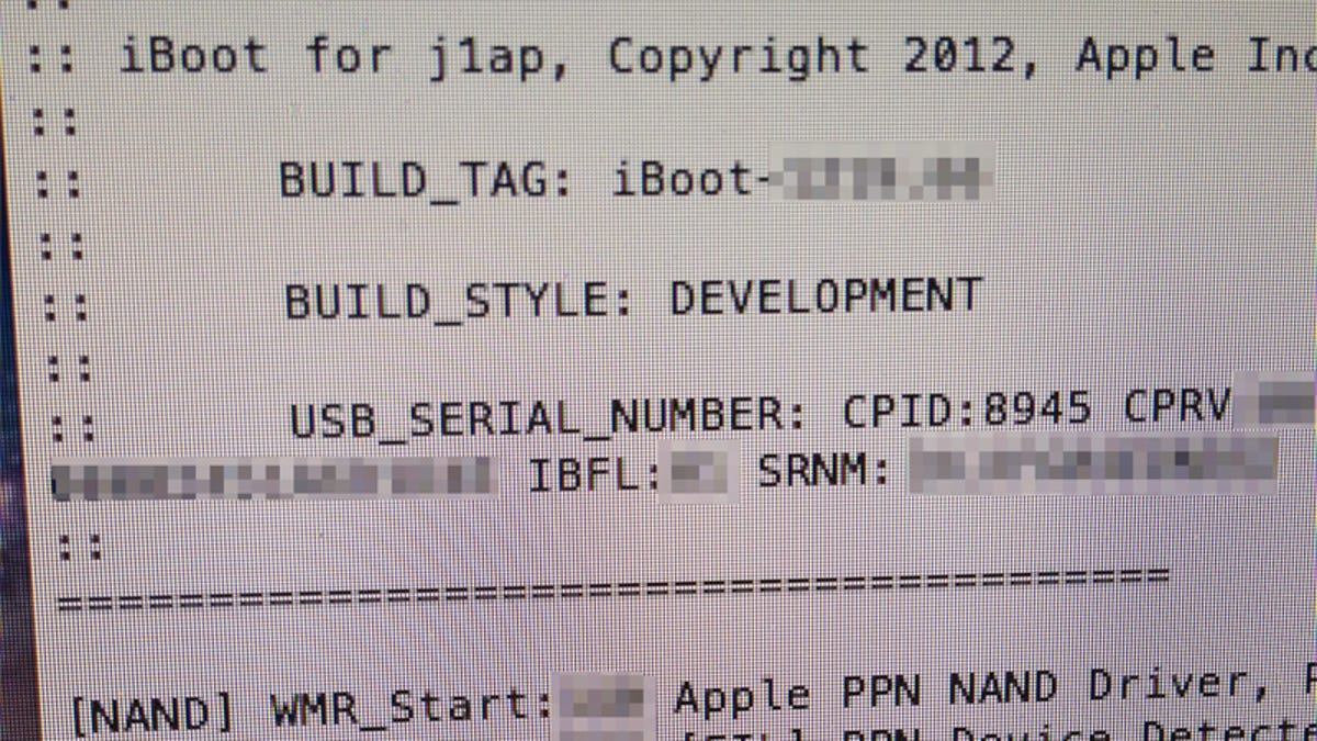 The purported debugging data.