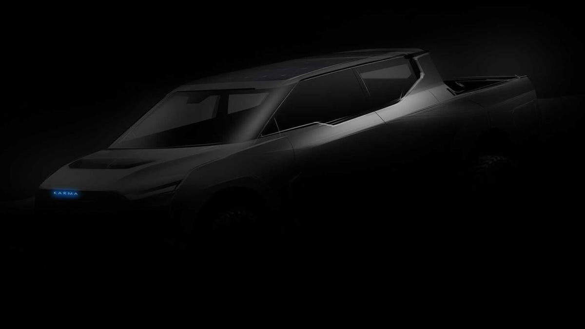 Karma electric pickup concept teaser