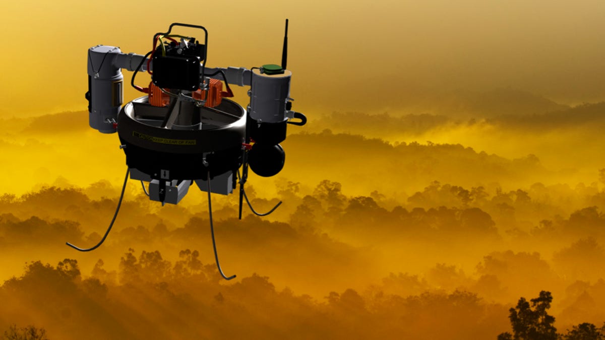 The T-Hawk unmanned aerial vehicle from Honeywell, which has applied for an FAA airworthiness certificate for it.