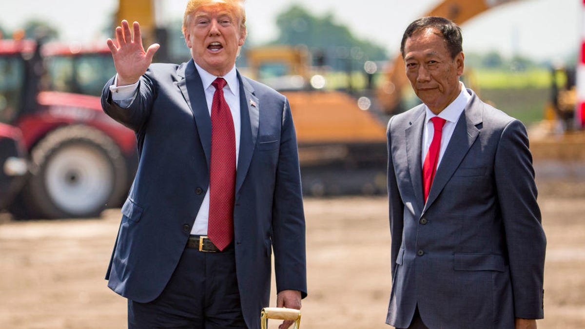 President Donald Trump attends Foxconn groundbreaking