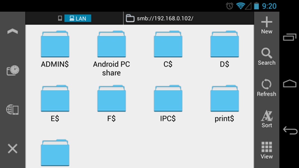 ES File Explorer - Windows folder