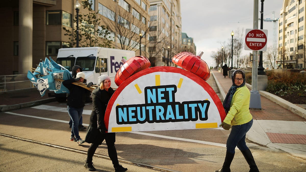 Protestors Rally At FCC Against Repeal Of Net Neutrality Rules