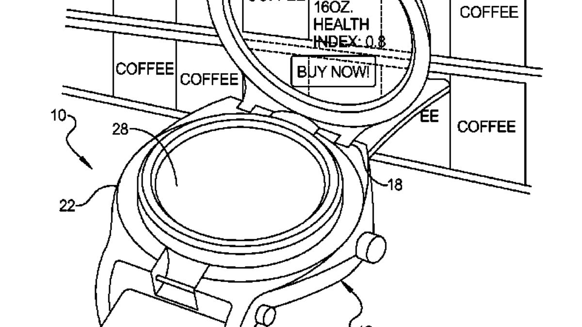 A rendering of the wristwatch concept by Google