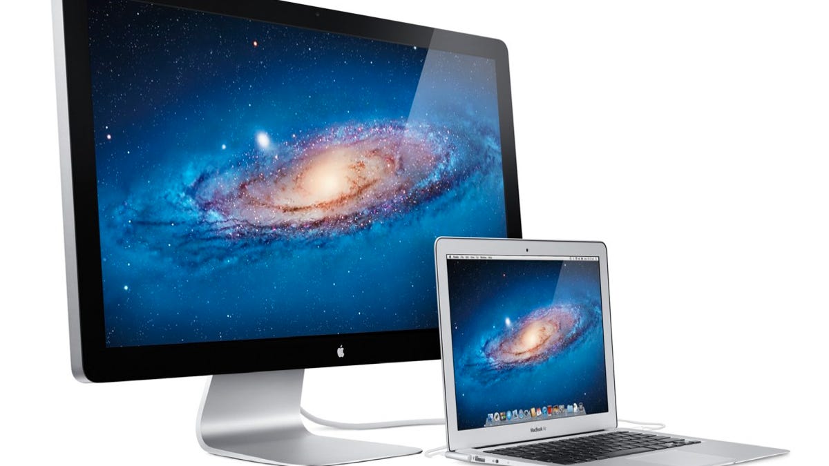 Apple's Thunderbolt display, connected to a Mac.