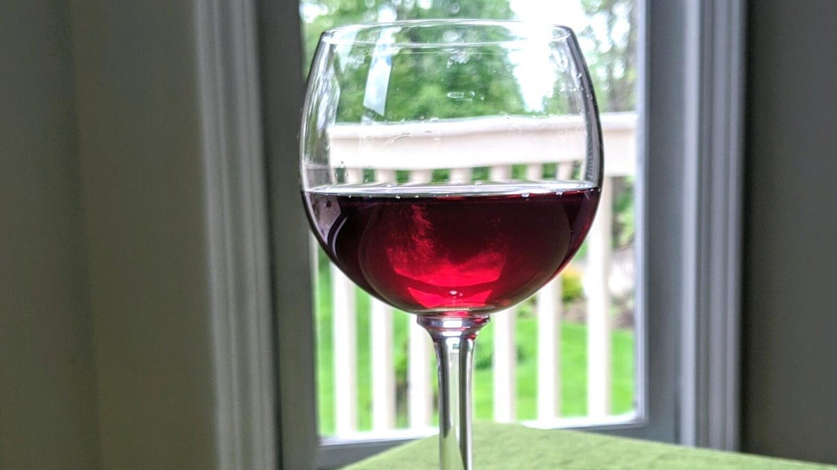 Glass of red wine