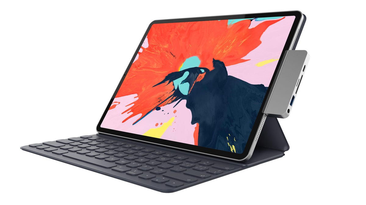 Sanho's HyperDrive for iPad Pro adds a collection of ports to the iPad Pro's USB-C port.