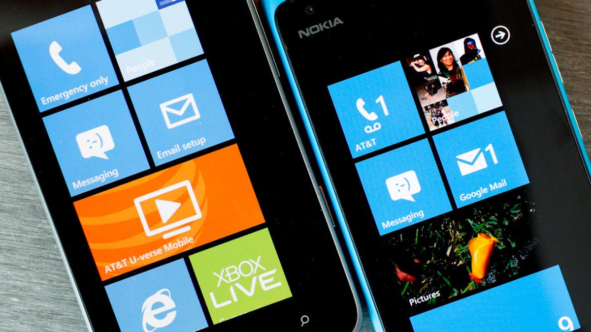 HTC Titan II (L), Nokia Lumia 900 (R)