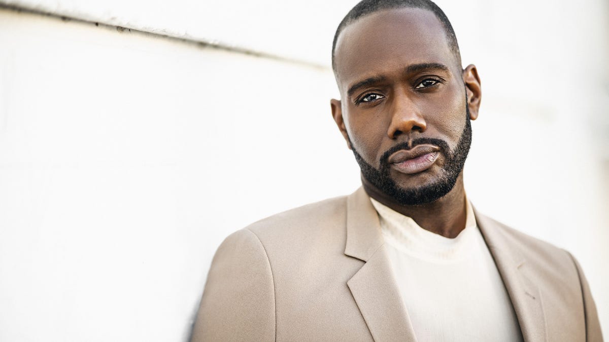 Nicco Annan wearing a blazer