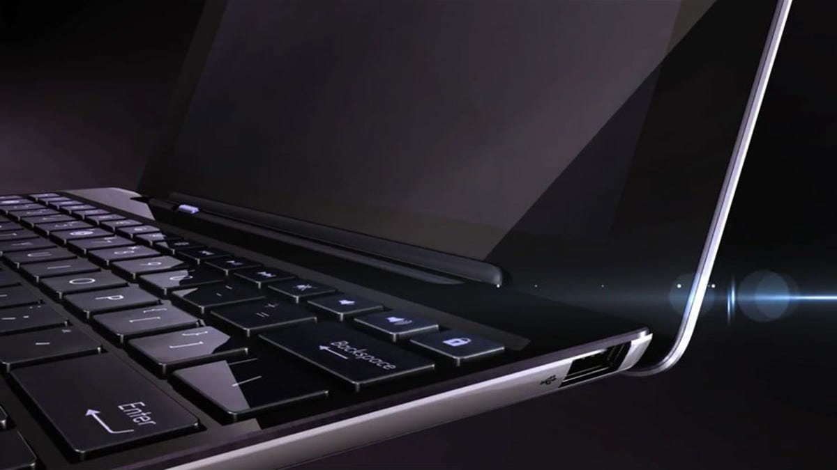 Asus offered this tease of its upcoming Transformer tablet, a model with an Nvidia quad-core processor and debuting formally on November 9.