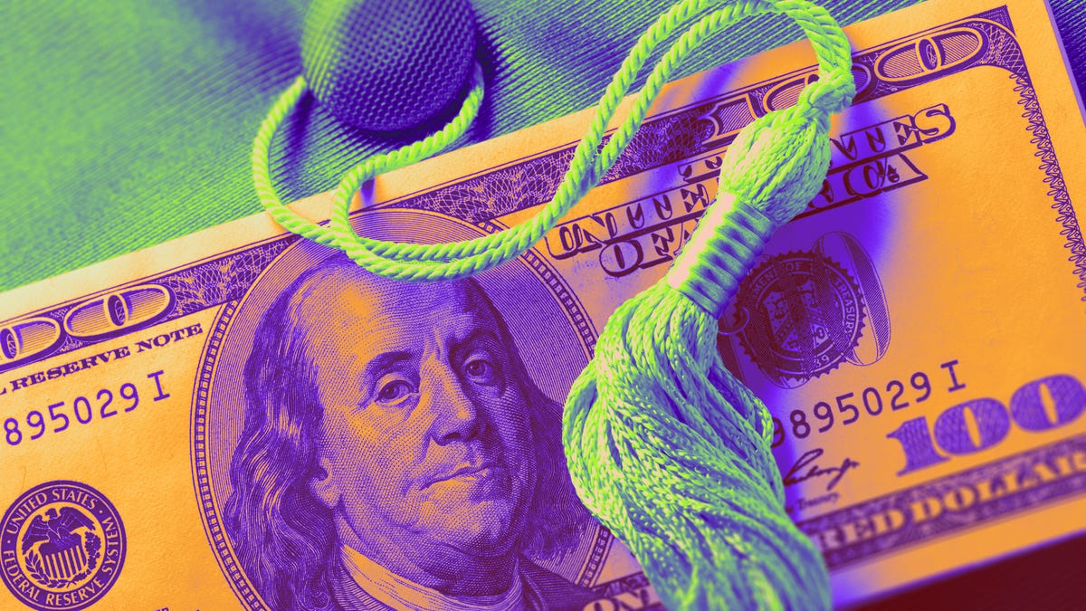 a graph showing student loan debt rising