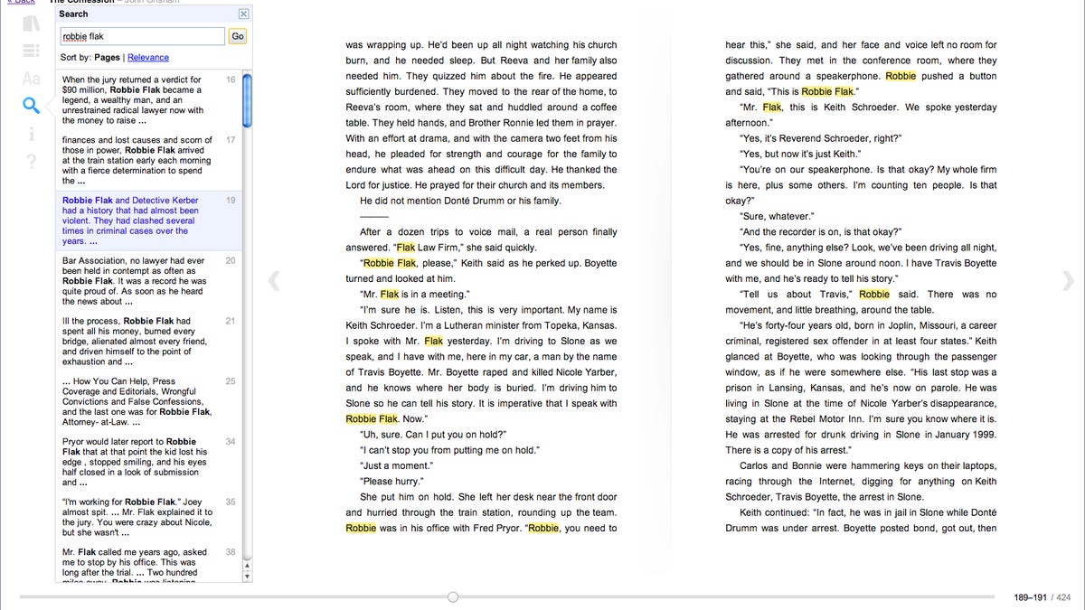 Google eBooks and the eBookstore are based entirely within a Web browser, allowing readers to log into their books from a wide variety of devices.