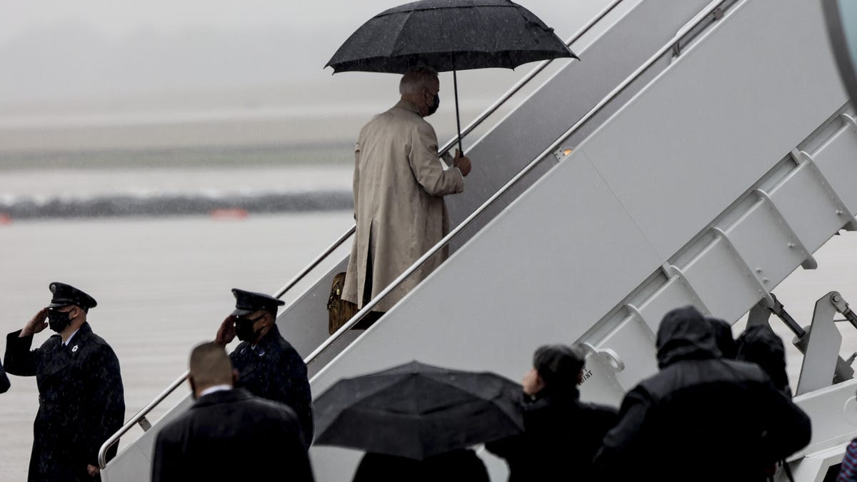 Joe Biden boards Air Force One