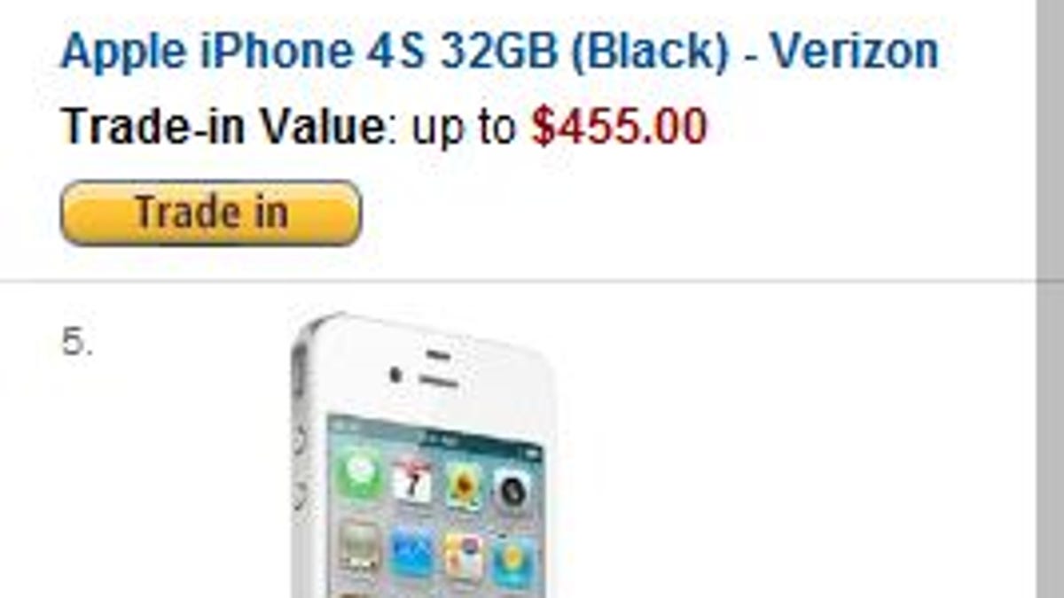 Amazon promises pretty good money for your used iPhone -- except that you'll have to take it in gift card form.