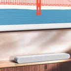 Samsung soundbar HW-S61b underneath a TV