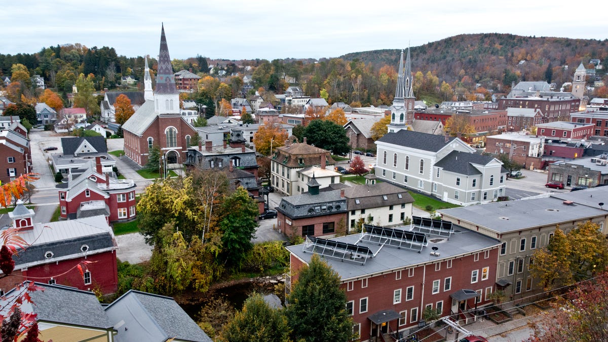 Montpelier, Vermont cityscape in autumn