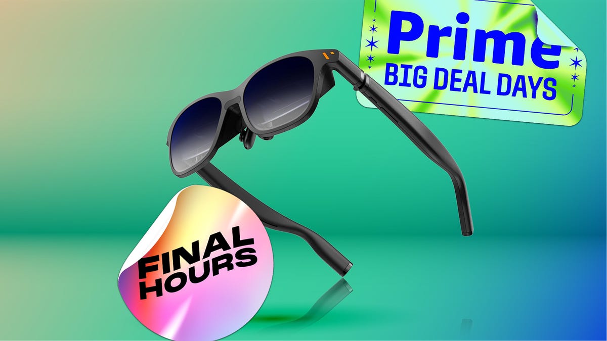 A stock image of the Viture Pro XR/AR glasses against a green gradient