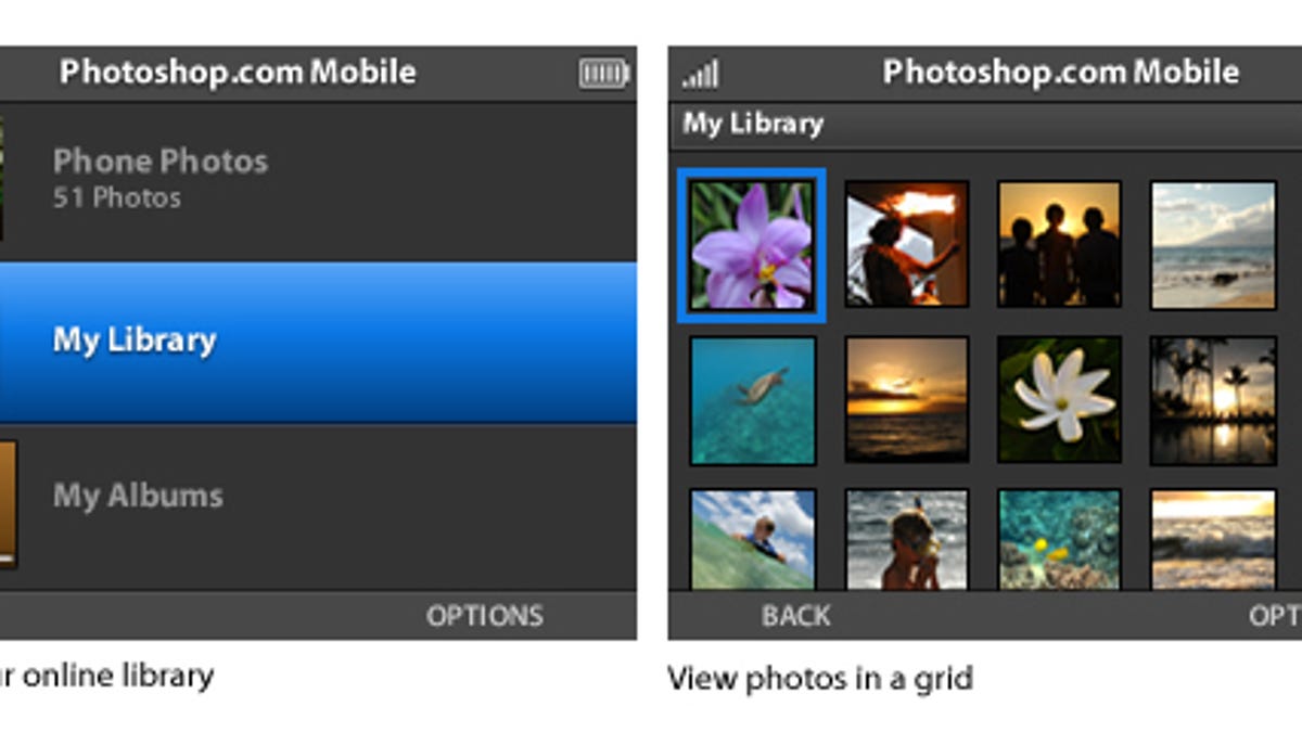 Photoshop.com Mobile and Windows Mobile phones.
