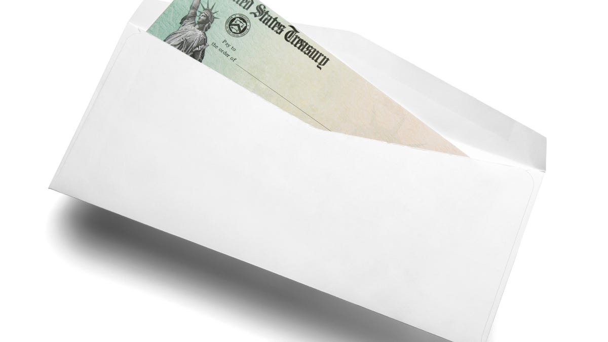 envelop with Social Security check in it