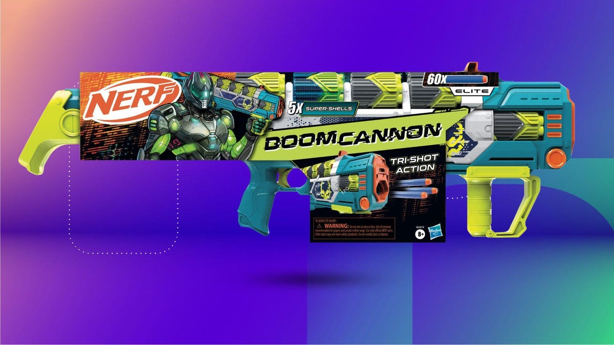 Nerf Doom Cannon blaster in packaging