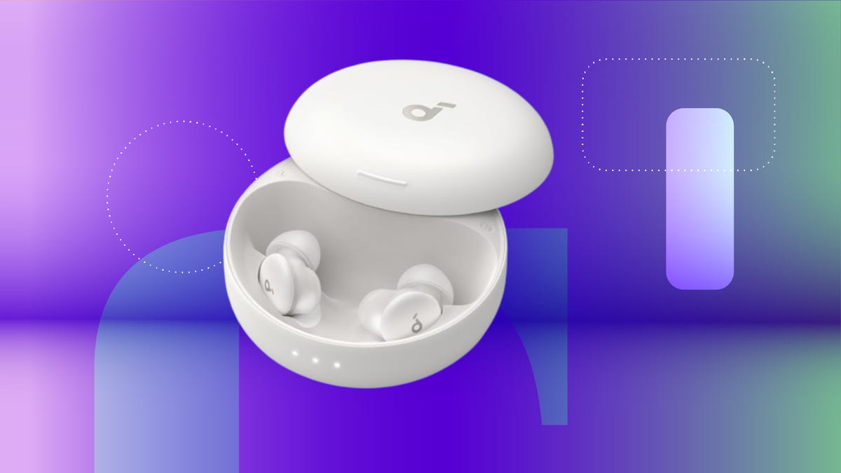 Shows the Soundcore Sleep A30 on a blue background.