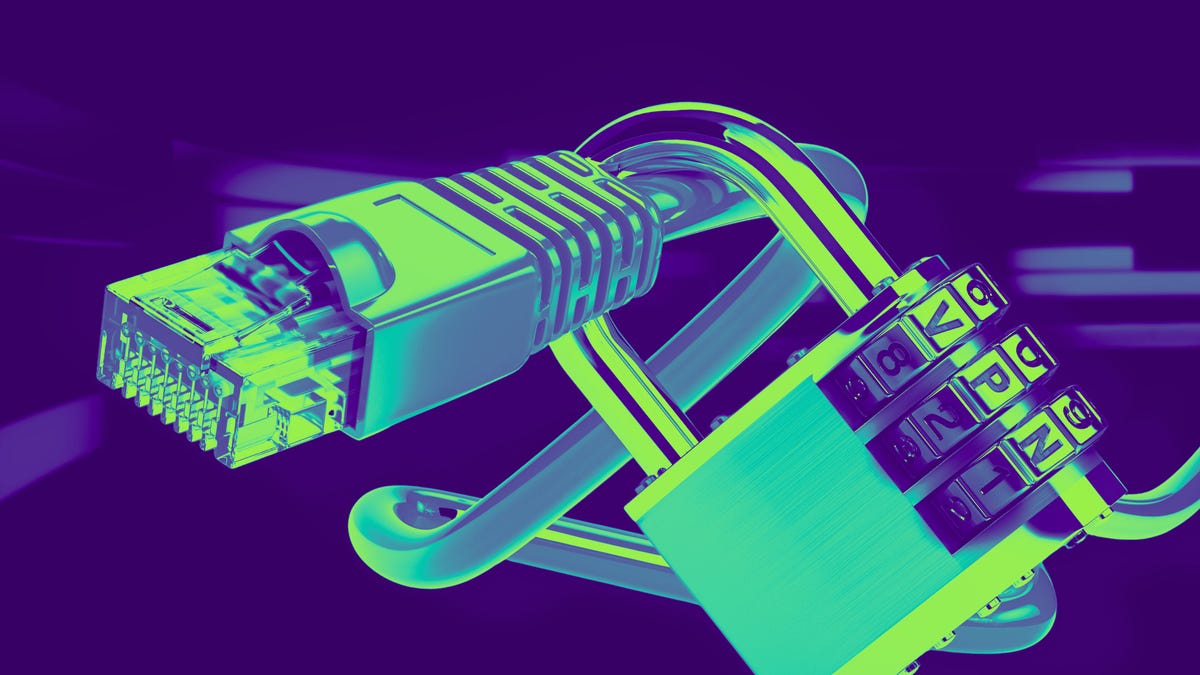 Network cable with a padlock