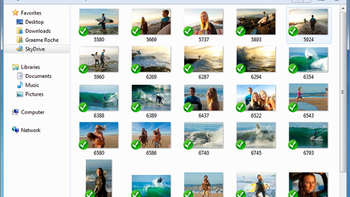 Microsoft's SkyDrive in action.