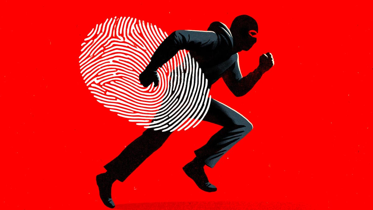 A scammer runs away with a fingerprint.