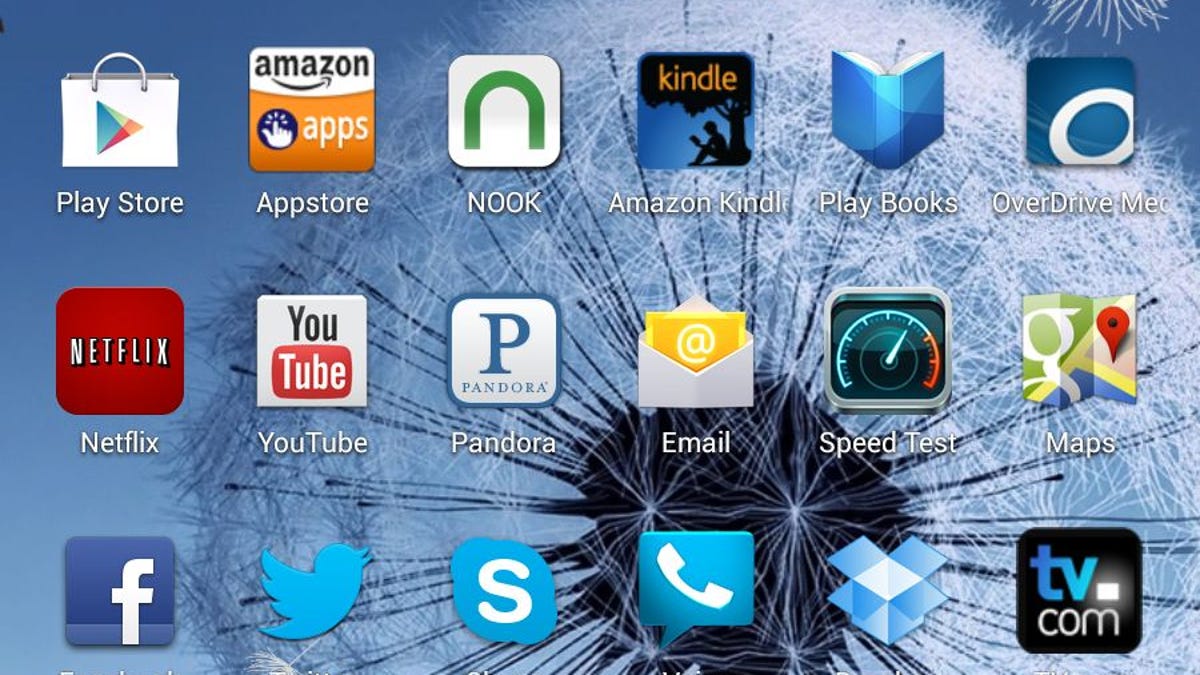 The RootMyNookHD card delivers a pretty Android interface with lots of apps already loaded.
