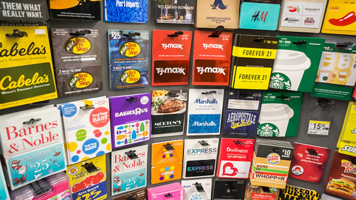 Gift card selection