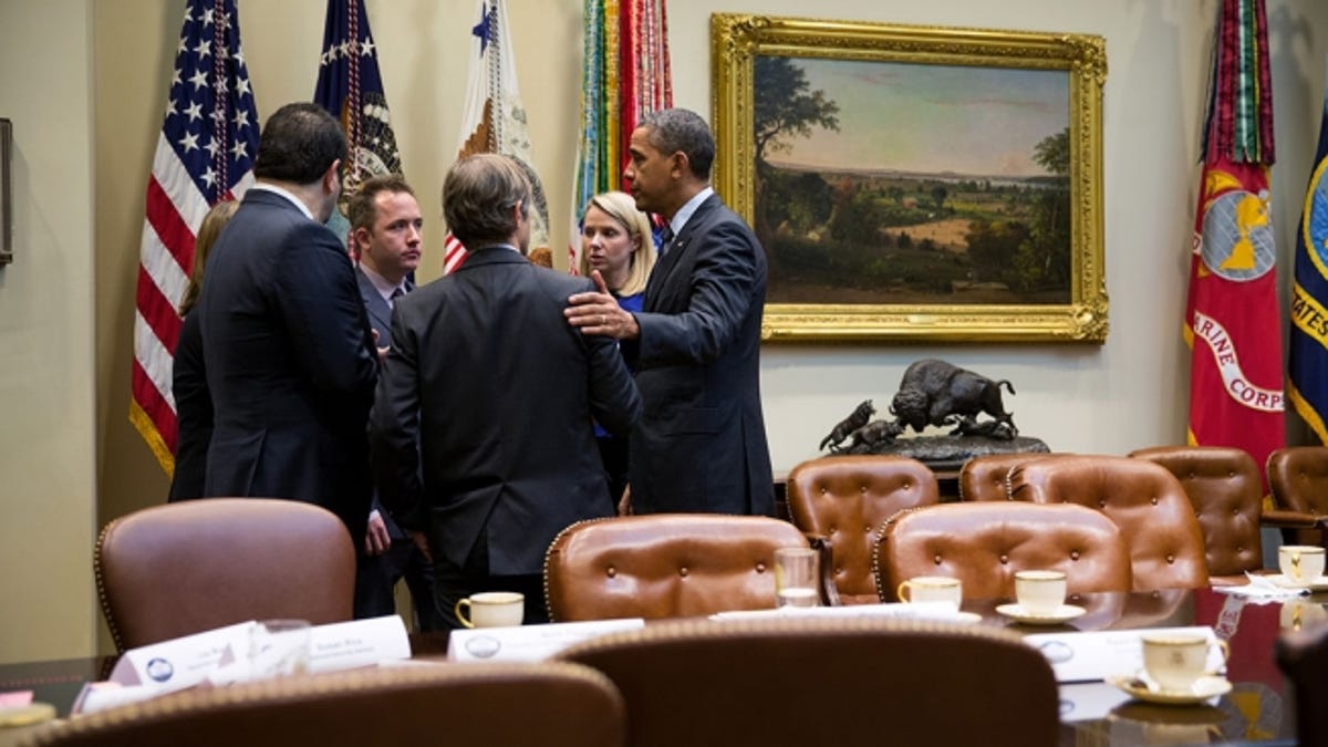 Marissa Mayer meets President Obama at the White House