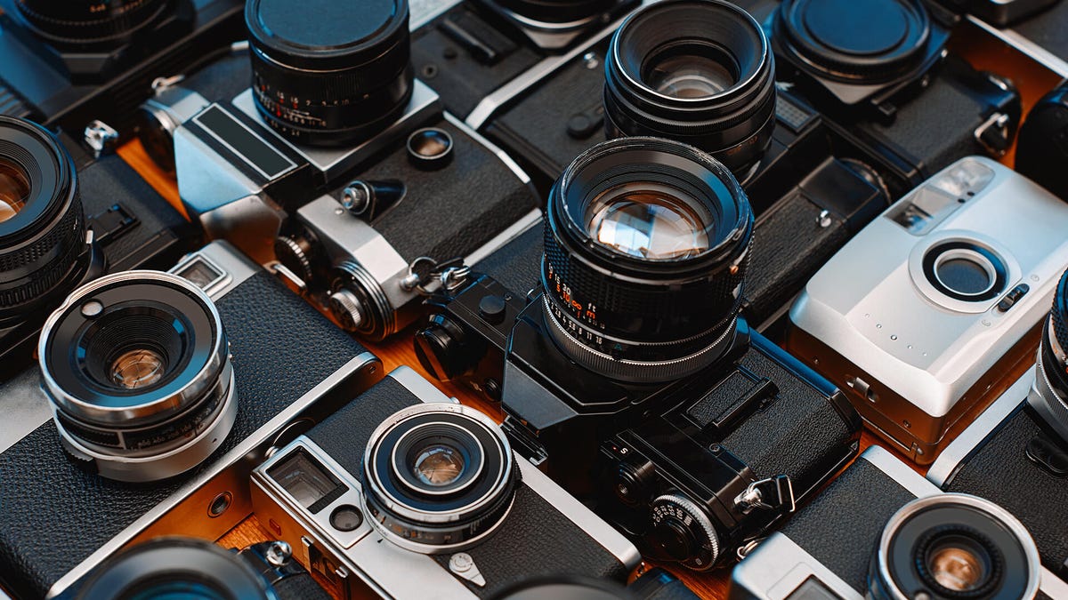 Many old cameras