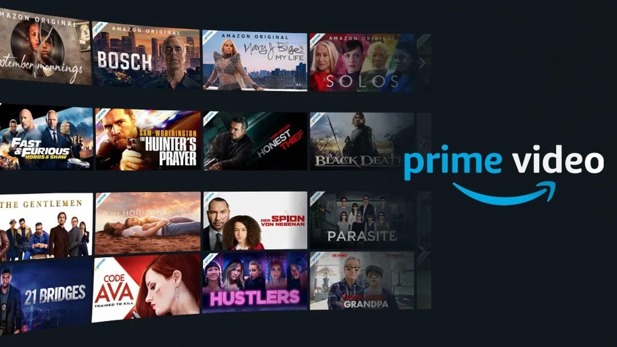 The Prime Video logo with TV show and movie thumbnails in the background