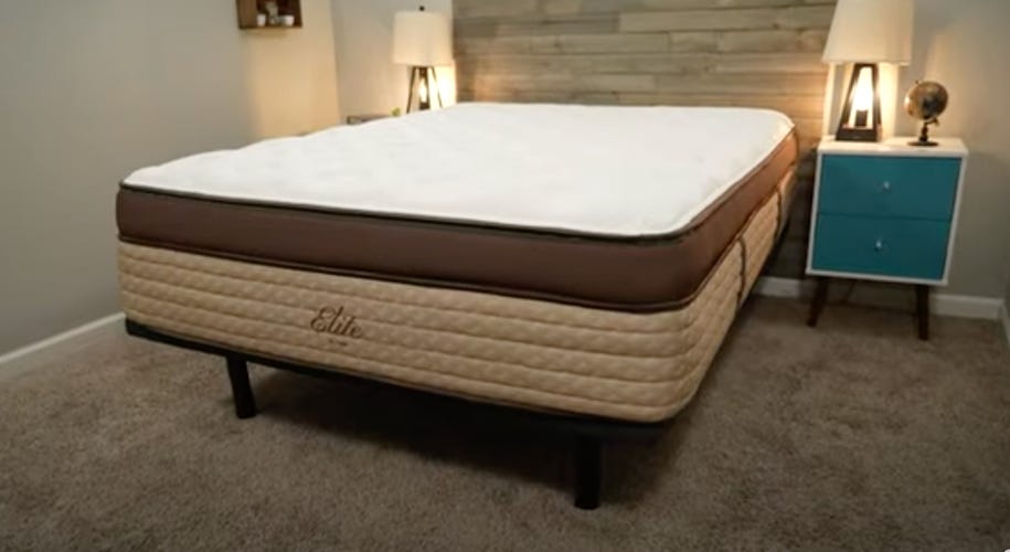 The Helix Plus Elite mattress in a bedroom